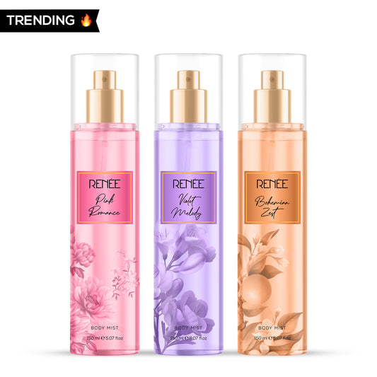 RENEE Body Mist Combo Pack of 3, 150ml each