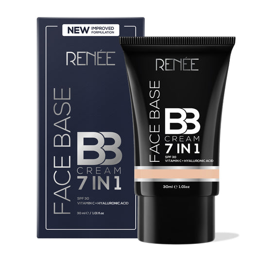 RENEE Face Base 7 in 1 BB Cream with SPF 30, Hyaluronic Acid & Vitamin C, 30ml