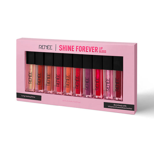 RENEE Shine Forever Lip Gloss Combo of 10, 1Ml Each